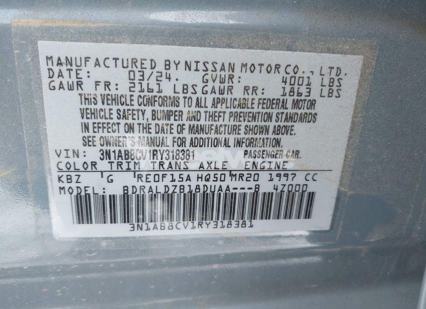 Photo 9 of 2024 Nissan Sentra SV XTRONIC CVT (VIN 3N1AB8CV1RY318381)