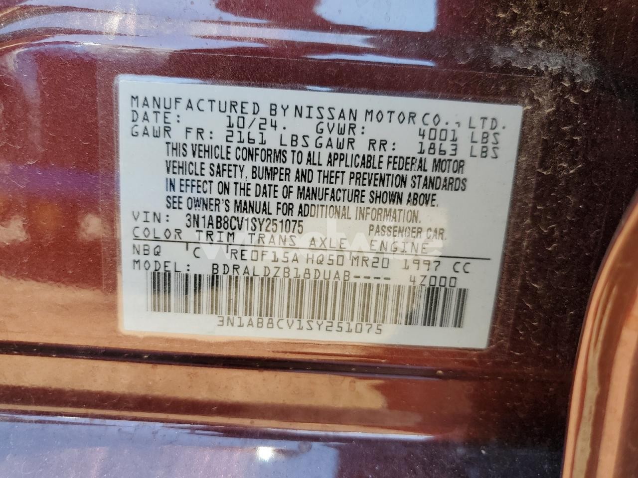 Photo 12 of 2025 NISSAN SENTRA SV (VIN 3N1AB8CV1SY251075)