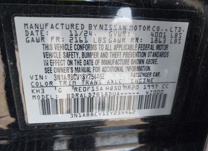 Photo 9 of 2025 Nissan Sentra SV (VIN 3N1AB8CV1SY254462)