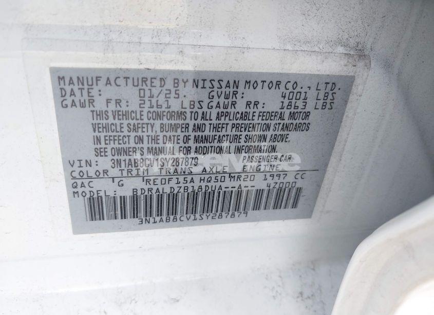 Photo 9 of 2025 Nissan Sentra SV (VIN 3N1AB8CV1SY287879)