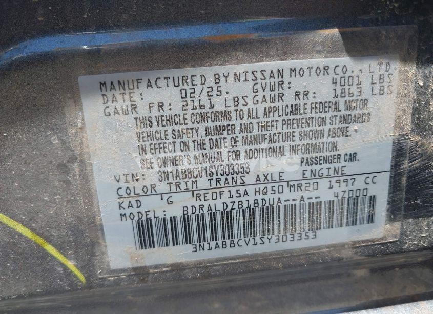 Photo 9 of 2025 Nissan Sentra SV (VIN 3N1AB8CV1SY303353)