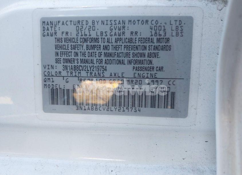 Photo 9 of 2020 Nissan Sentra SV XTRONIC CVT (VIN 3N1AB8CV2LY219754)