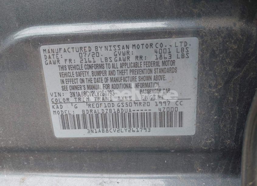 Photo 9 of 2020 Nissan Sentra SV XTRONIC CVT (VIN 3N1AB8CV2LY261793)