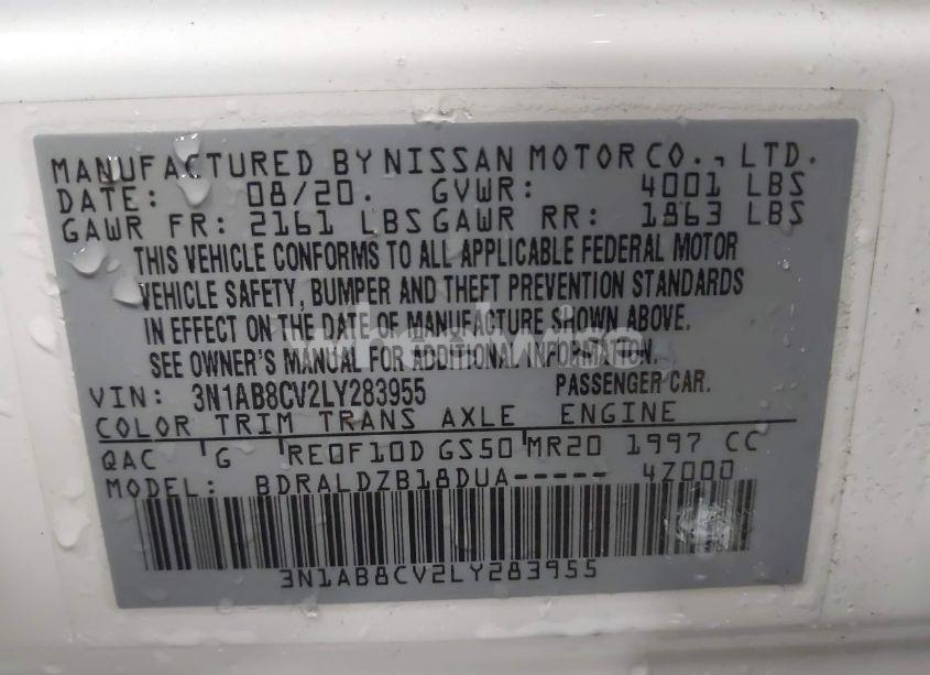 Photo 9 of 2020 Nissan Sentra SV XTRONIC CVT (VIN 3N1AB8CV2LY283955)