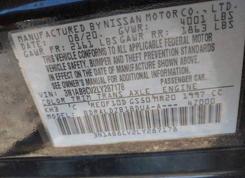 Photo 9 of 2020 Nissan Sentra SV XTRONIC CVT (VIN 3N1AB8CV2LY287178)