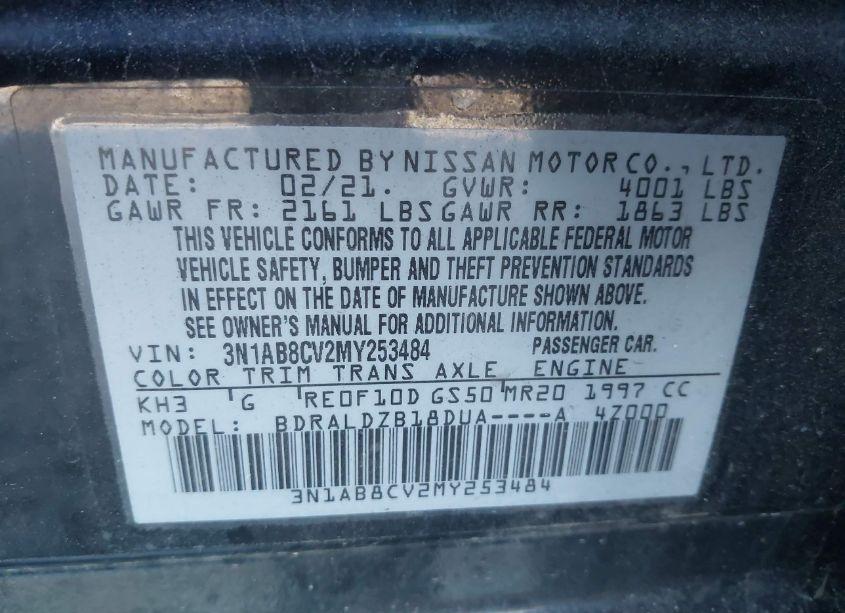 Photo 9 of 2021 Nissan Sentra SV XTRONIC CVT (VIN 3N1AB8CV2MY253484)