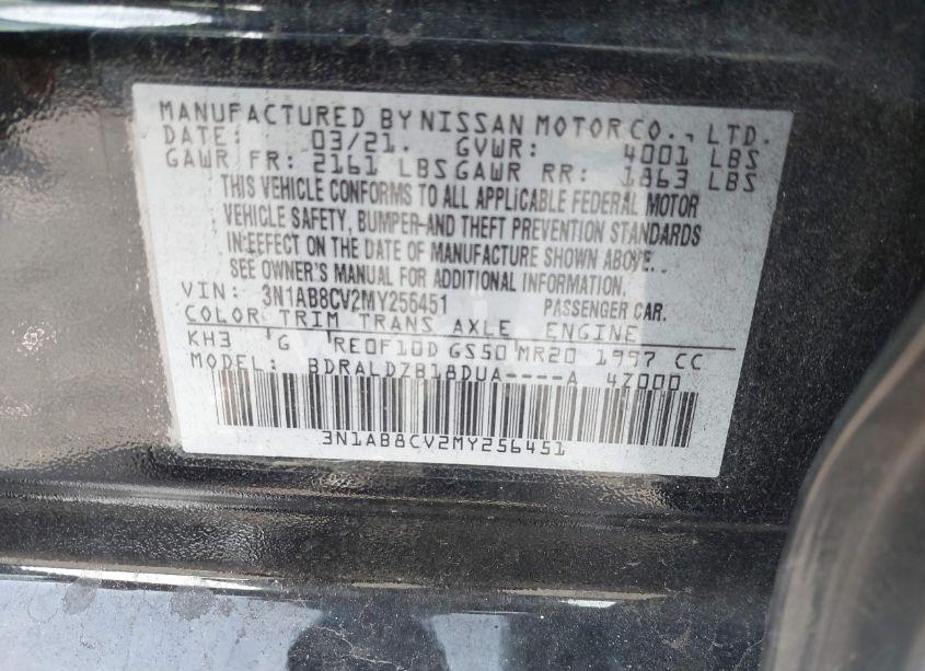 Photo 9 of 2021 Nissan Sentra SV XTRONIC CVT (VIN 3N1AB8CV2MY256451)