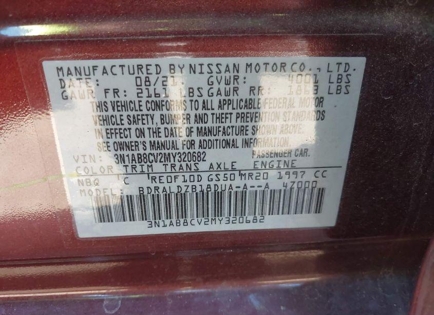 Photo 9 of 2021 Nissan Sentra SV XTRONIC CVT (VIN 3N1AB8CV2MY320682)