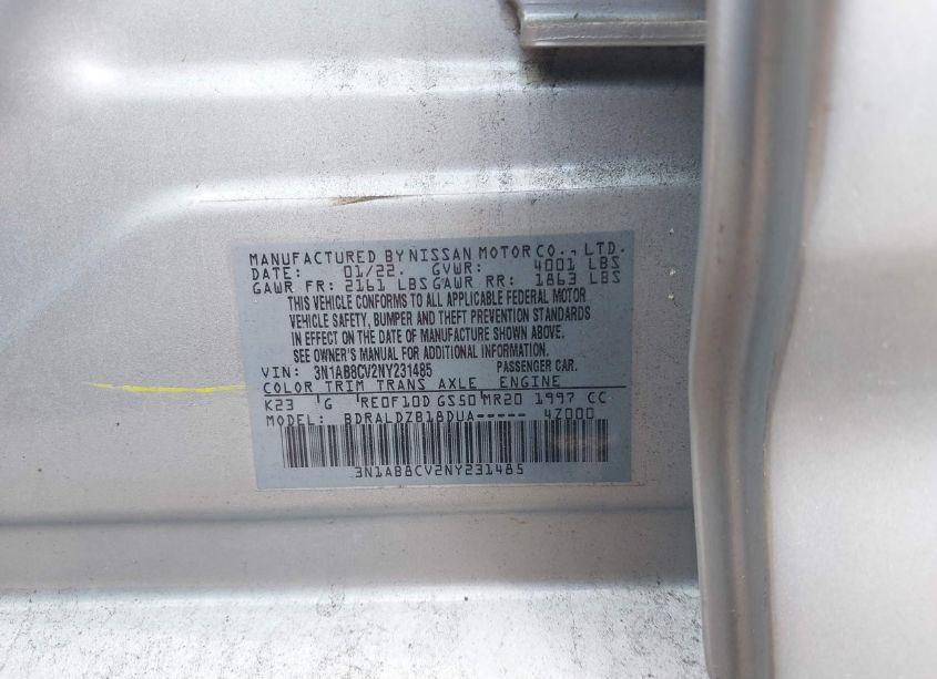 Photo 9 of 2022 Nissan Sentra SV XTRONIC CVT (VIN 3N1AB8CV2NY231485)