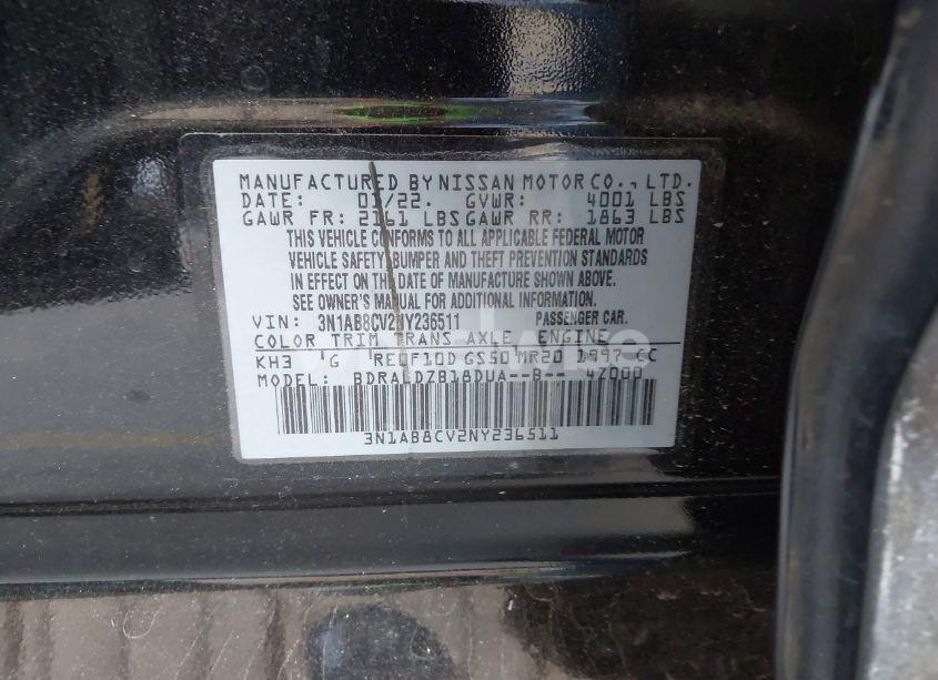 Photo 9 of 2022 Nissan Sentra SV XTRONIC CVT (VIN 3N1AB8CV2NY236511)