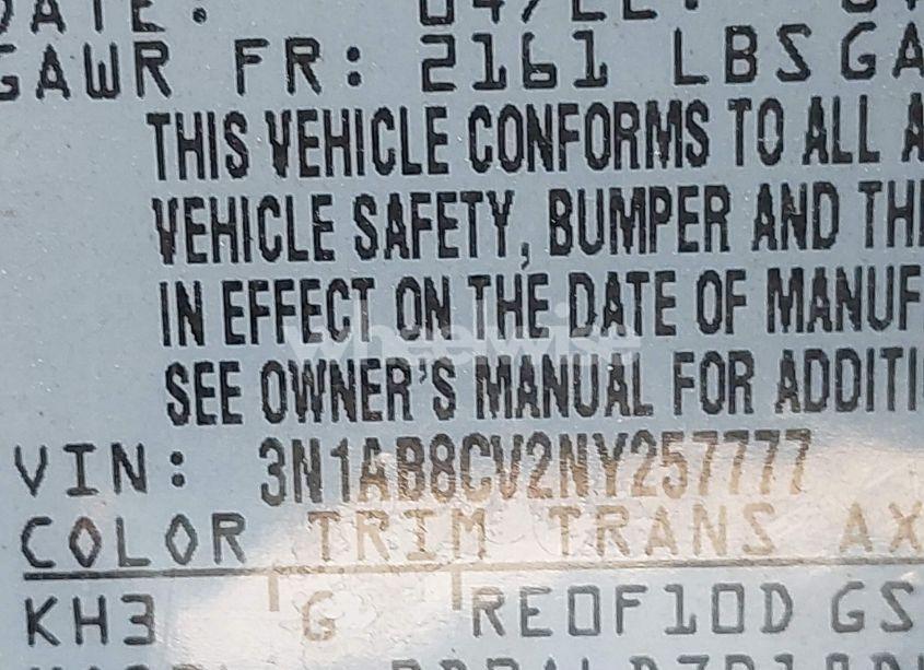 Photo 9 of 2022 Nissan Sentra SV XTRONIC CVT (VIN 3N1AB8CV2NY257777)