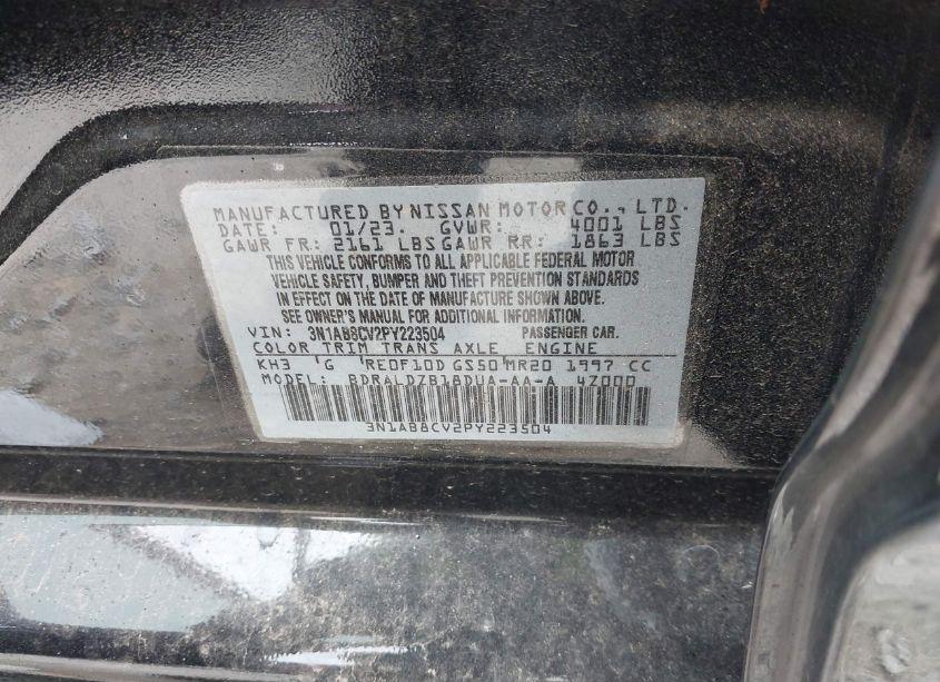 Photo 9 of 2023 Nissan Sentra SV XTRONIC CVT (VIN 3N1AB8CV2PY223504)