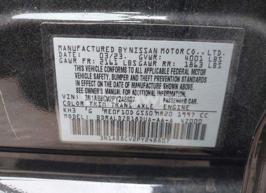 Photo 9 of 2023 Nissan Sentra SV XTRONIC CVT (VIN 3N1AB8CV2PY248807)