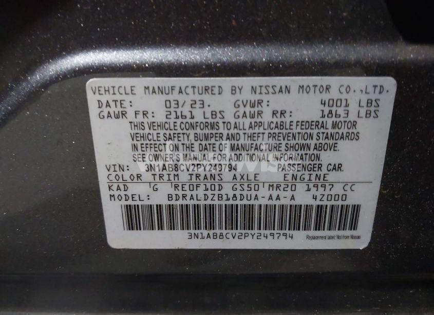 Photo 9 of 2023 Nissan Sentra SV XTRONIC CVT (VIN 3N1AB8CV2PY249794)