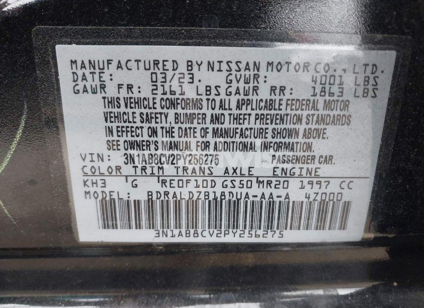 Photo 9 of 2023 Nissan Sentra SV XTRONIC CVT (VIN 3N1AB8CV2PY256275)