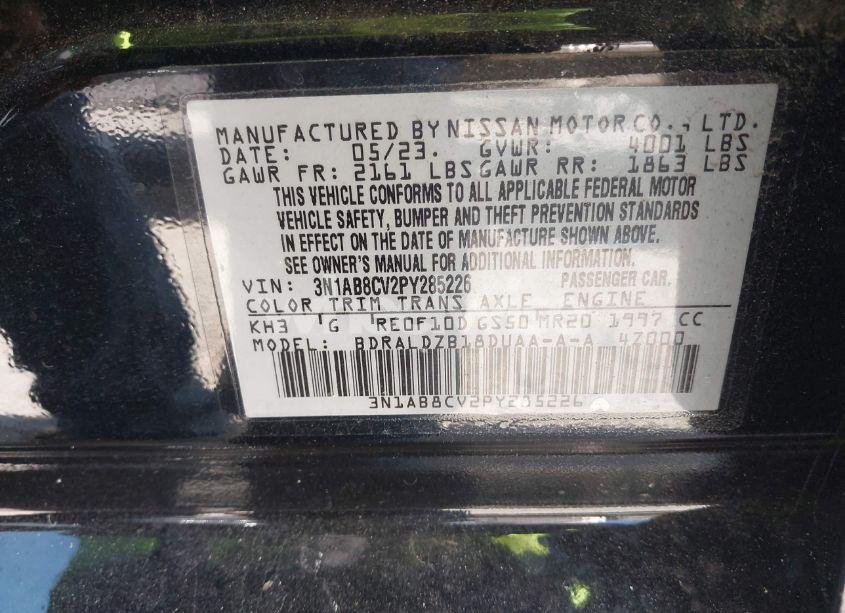 Photo 9 of 2023 Nissan Sentra SV XTRONIC CVT (VIN 3N1AB8CV2PY285226)