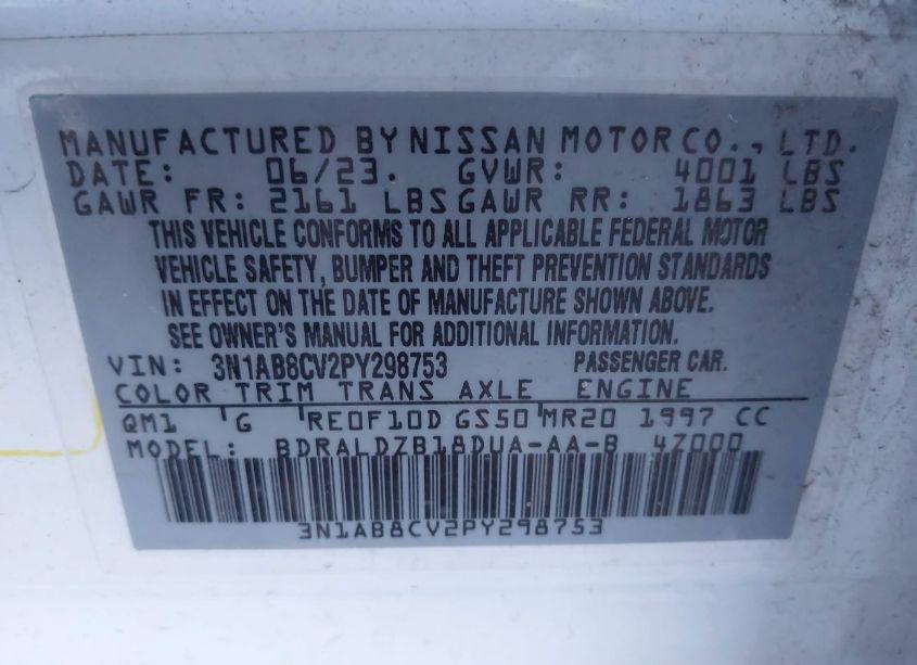 Photo 9 of 2023 Nissan Sentra SV XTRONIC CVT (VIN 3N1AB8CV2PY298753)