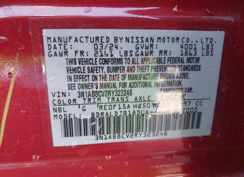 Photo 9 of 2024 Nissan Sentra SV XTRONIC CVT (VIN 3N1AB8CV2RY323248)