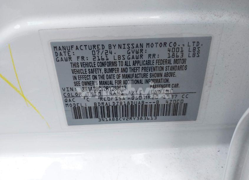 Photo 9 of 2024 Nissan Sentra SV XTRONIC CVT (VIN 3N1AB8CV2RY383613)