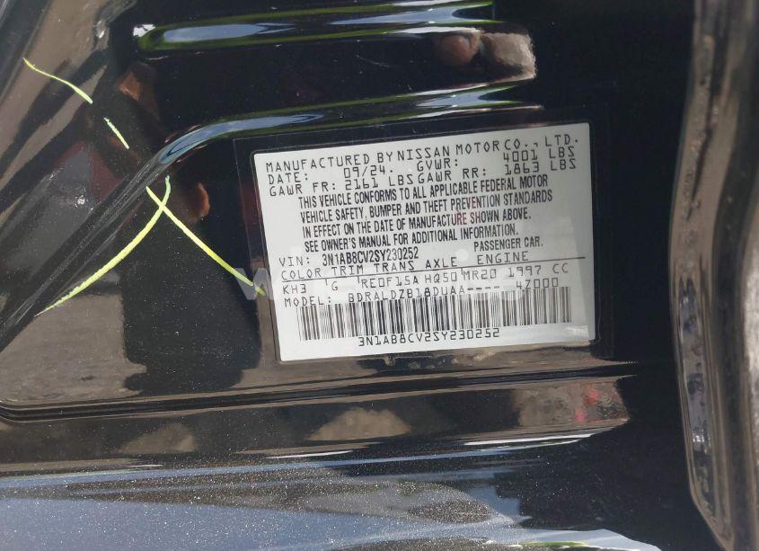 Photo 9 of 2025 Nissan Sentra SV (VIN 3N1AB8CV2SY230252)