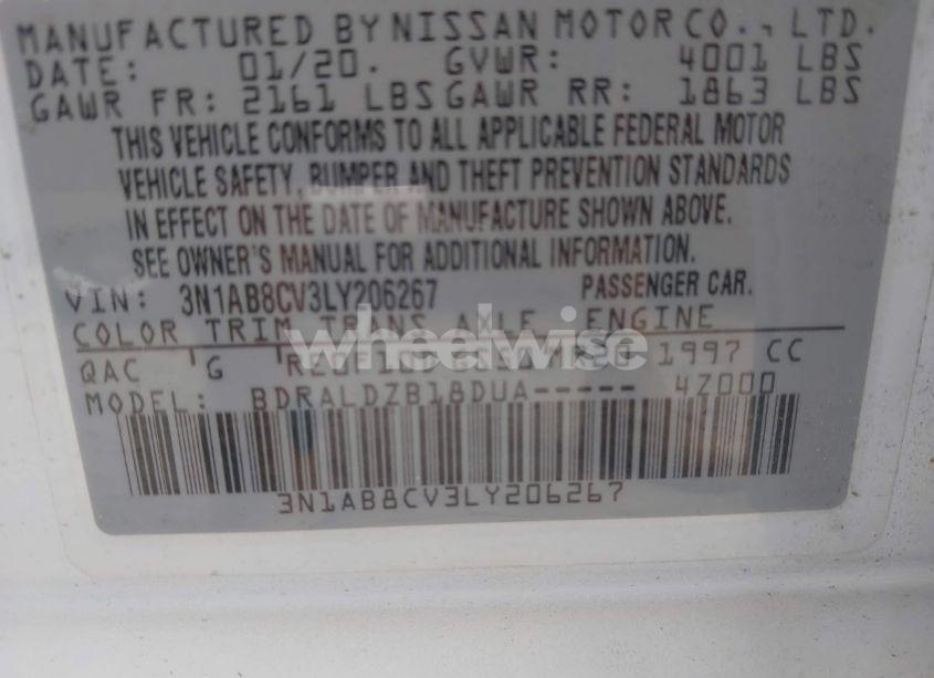 Photo 9 of 2020 Nissan Sentra SV XTRONIC CVT (VIN 3N1AB8CV3LY206267)