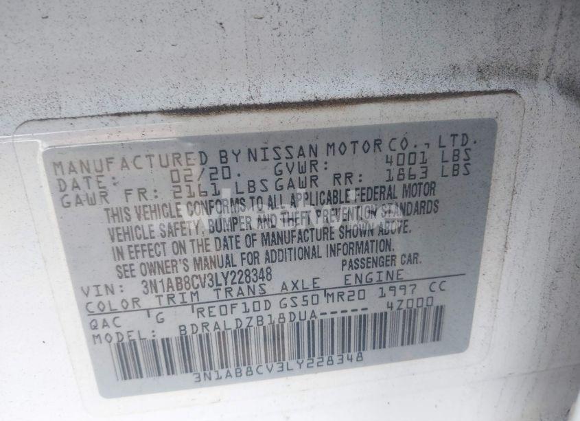 Photo 9 of 2020 Nissan Sentra SV XTRONIC CVT (VIN 3N1AB8CV3LY228348)