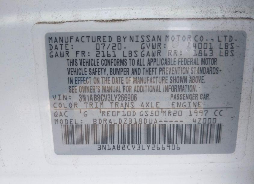 Photo 9 of 2020 Nissan Sentra SV XTRONIC CVT (VIN 3N1AB8CV3LY266906)