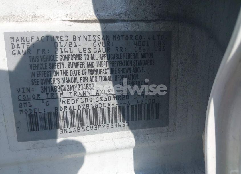 Photo 9 of 2021 Nissan Sentra SV XTRONIC CVT (VIN 3N1AB8CV3MY234653)