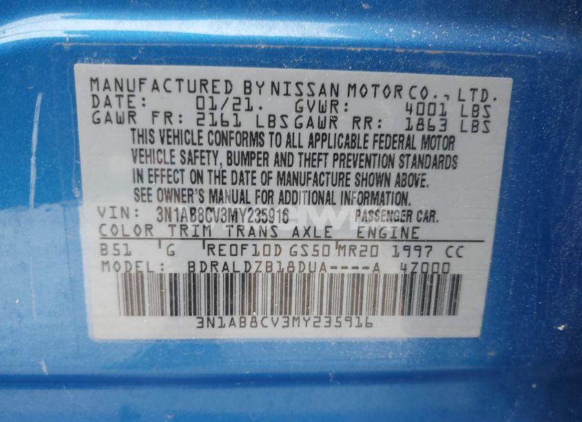 Photo 9 of 2021 Nissan Sentra SV XTRONIC CVT (VIN 3N1AB8CV3MY235916)