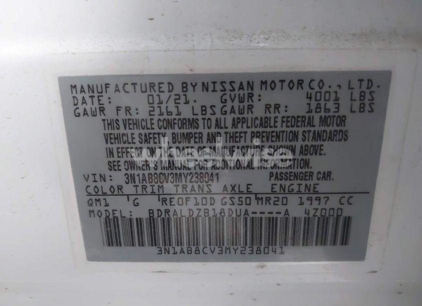 Photo 9 of 2021 Nissan Sentra SV XTRONIC CVT (VIN 3N1AB8CV3MY238041)