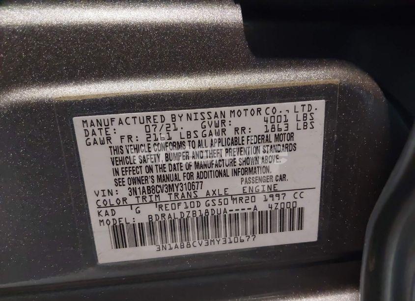 Photo 9 of 2021 Nissan Sentra SV XTRONIC CVT (VIN 3N1AB8CV3MY310677)