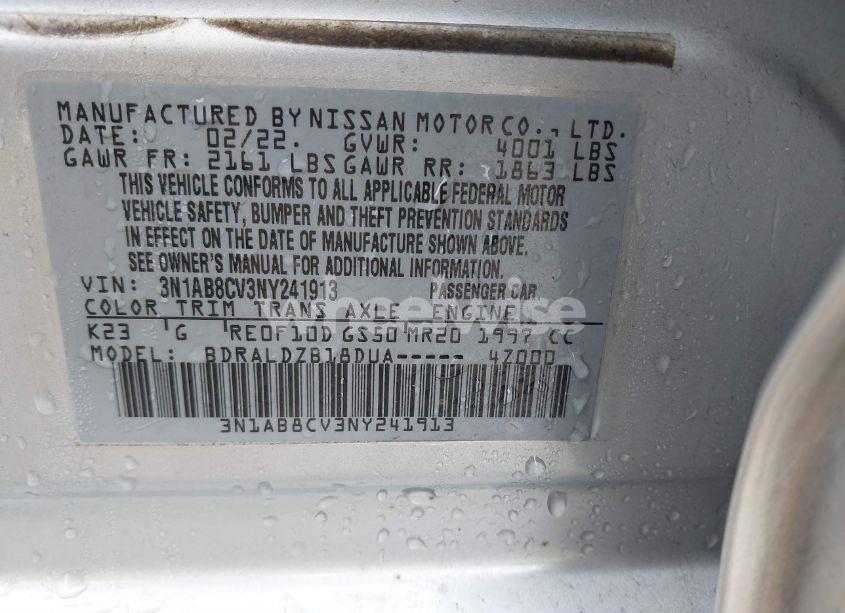 Photo 9 of 2022 Nissan Sentra SV XTRONIC CVT (VIN 3N1AB8CV3NY241913)