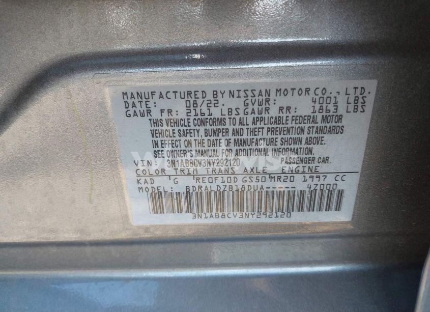 Photo 9 of 2022 Nissan Sentra SV XTRONIC CVT (VIN 3N1AB8CV3NY292120)