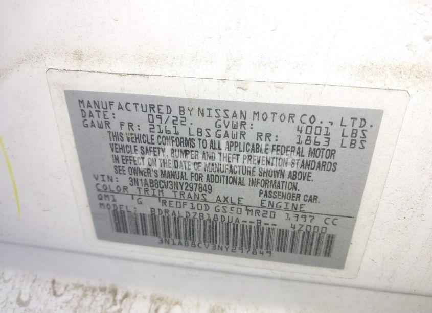 Photo 9 of 2022 Nissan Sentra SV XTRONIC CVT (VIN 3N1AB8CV3NY297849)