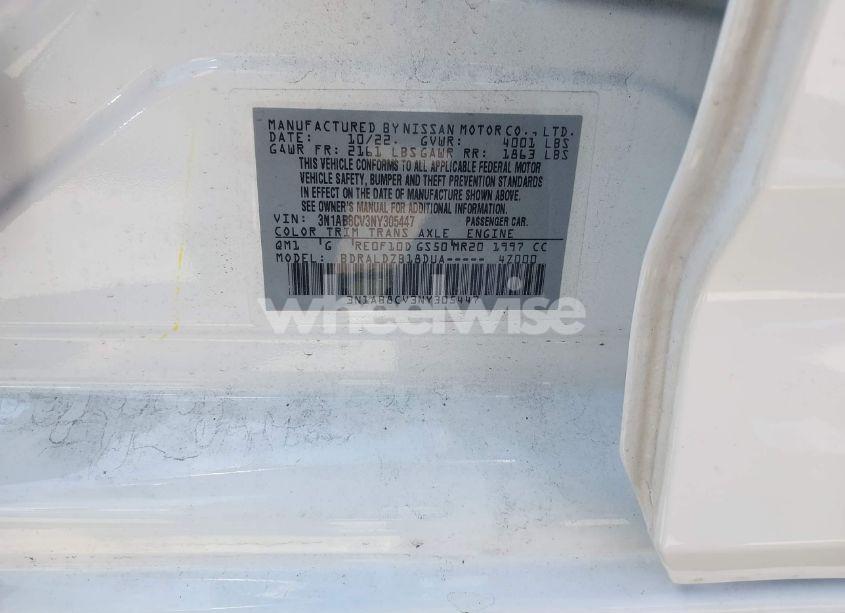 Photo 9 of 2022 Nissan Sentra SV XTRONIC CVT (VIN 3N1AB8CV3NY305447)