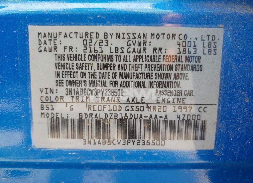 Photo 9 of 2023 Nissan Sentra SV XTRONIC CVT (VIN 3N1AB8CV3PY238500)