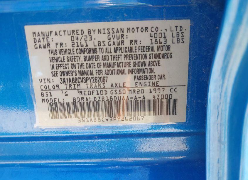 Photo 9 of 2023 Nissan Sentra SV XTRONIC CVT (VIN 3N1AB8CV3PY262067)