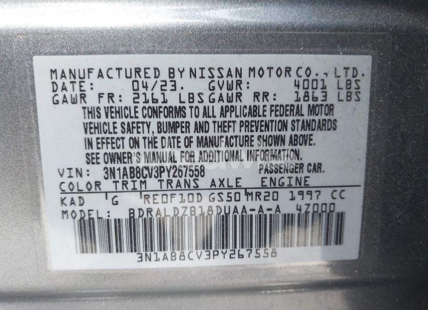 Photo 9 of 2023 Nissan Sentra SV XTRONIC CVT (VIN 3N1AB8CV3PY267558)