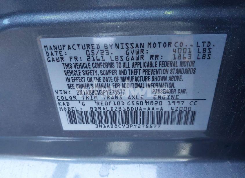 Photo 9 of 2023 Nissan Sentra SV XTRONIC CVT (VIN 3N1AB8CV3PY275577)