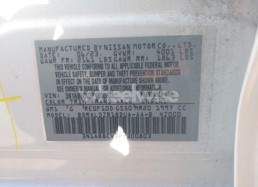 Photo 9 of 2023 Nissan Sentra SV XTRONIC CVT (VIN 3N1AB8CV3PY300803)