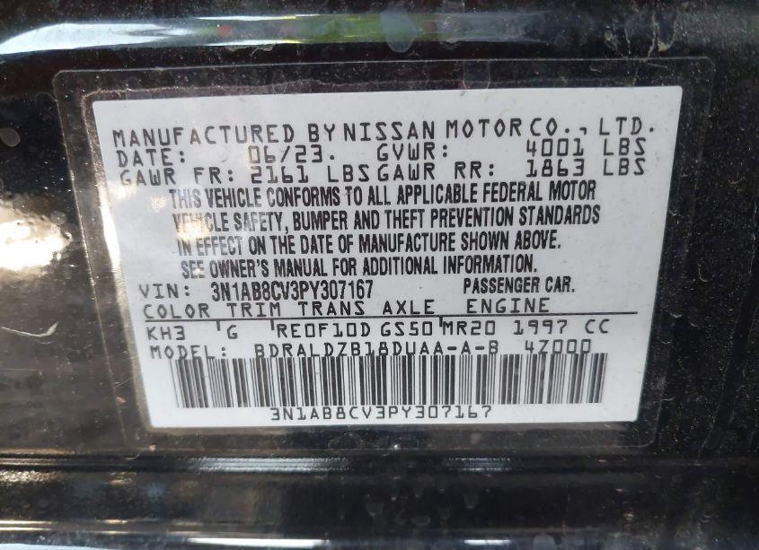 Photo 9 of 2023 Nissan Sentra SV XTRONIC CVT (VIN 3N1AB8CV3PY307167)