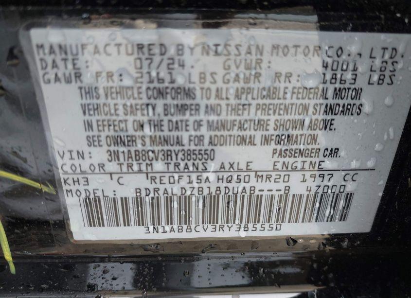 Photo 9 of 2024 Nissan Sentra SV XTRONIC CVT (VIN 3N1AB8CV3RY385550)