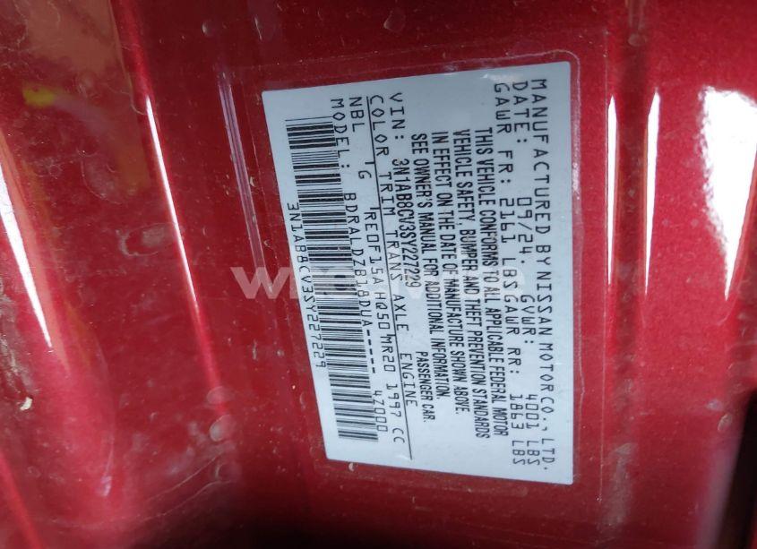 Photo 9 of 2025 Nissan Sentra SV (VIN 3N1AB8CV3SY227229)