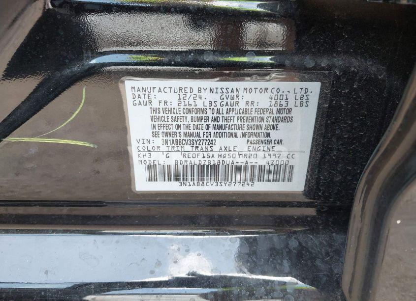 Photo 9 of 2025 Nissan Sentra SV (VIN 3N1AB8CV3SY277242)