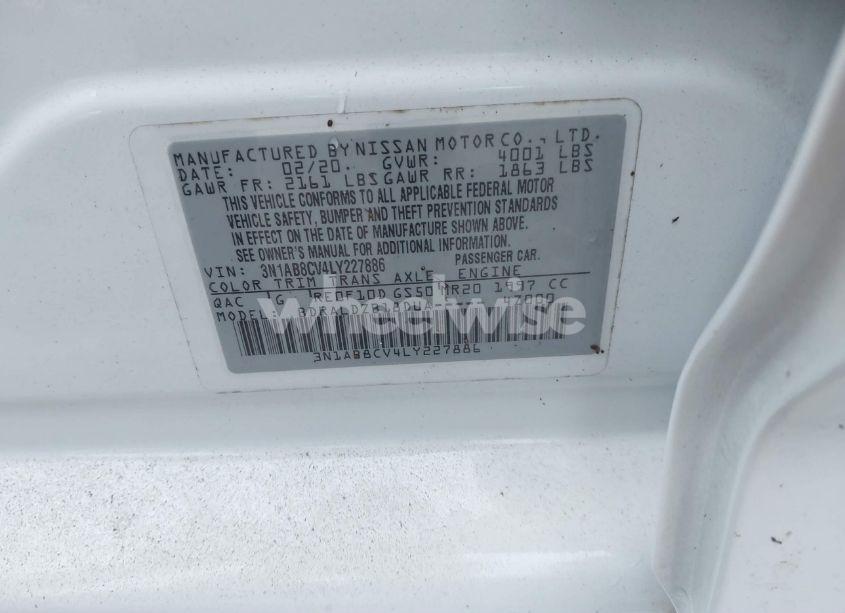 Photo 9 of 2020 Nissan Sentra SV XTRONIC CVT (VIN 3N1AB8CV4LY227886)