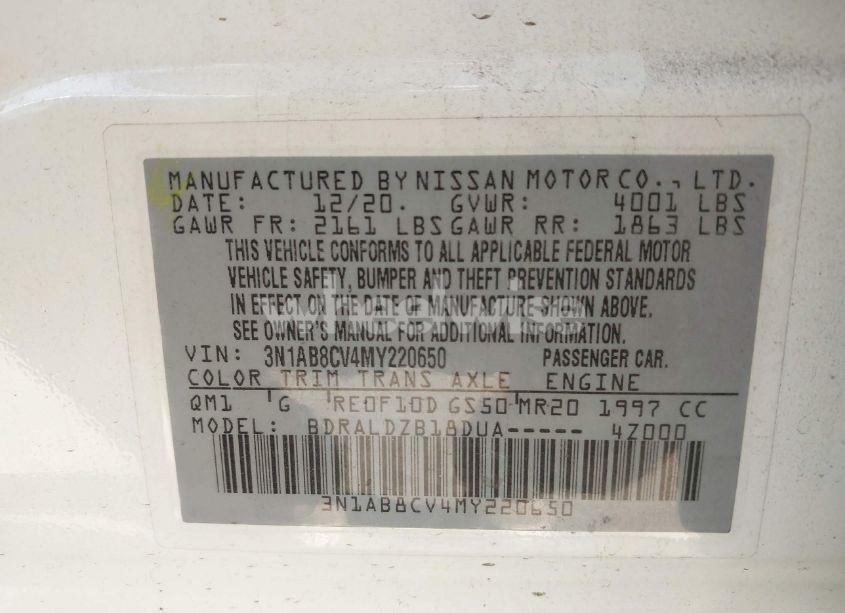 Photo 9 of 2021 Nissan Sentra SV XTRONIC CVT (VIN 3N1AB8CV4MY220650)