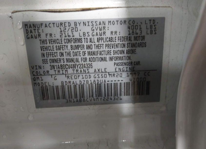 Photo 9 of 2021 Nissan Sentra SV XTRONIC CVT (VIN 3N1AB8CV4MY224326)