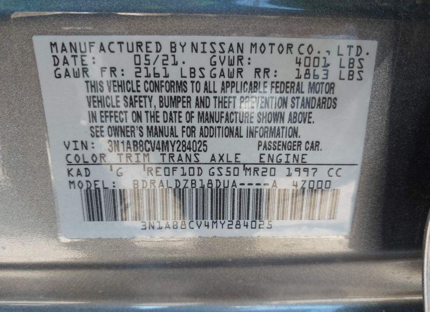 Photo 18 of 2021 Nissan Sentra SV XTRONIC CVT (VIN 3N1AB8CV4MY284025)