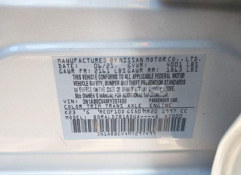 Photo 9 of 2021 Nissan Sentra SV XTRONIC CVT (VIN 3N1AB8CV4MY297499)