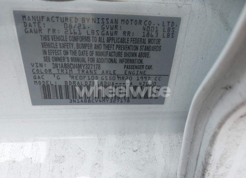 Photo 9 of 2021 Nissan Sentra SV XTRONIC CVT (VIN 3N1AB8CV4MY327178)